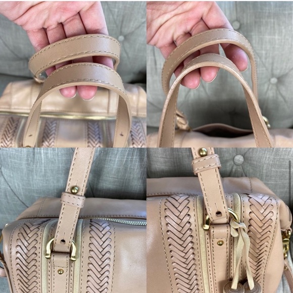 SOLD Brahmin Delaney Satchel Khaki Knoxville - Picture 8 of 16